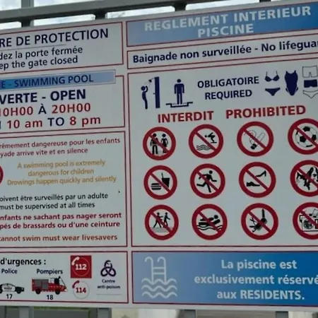 T1 Meuble Avec Piscine Commune Lejlighed *